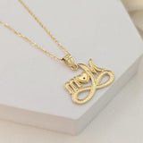 Unique 14K Solid Gold “Mom” Infinity Heart Pendant Necklace - Elegant & Original - Perfect Gift For Her - Everyday Necklace