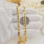 REAL 14k Gold 6.2mm Thick Mariner Chain - Perfect Gift - Fine & Elegant - Christmas, Birthday, Anniversary Gift