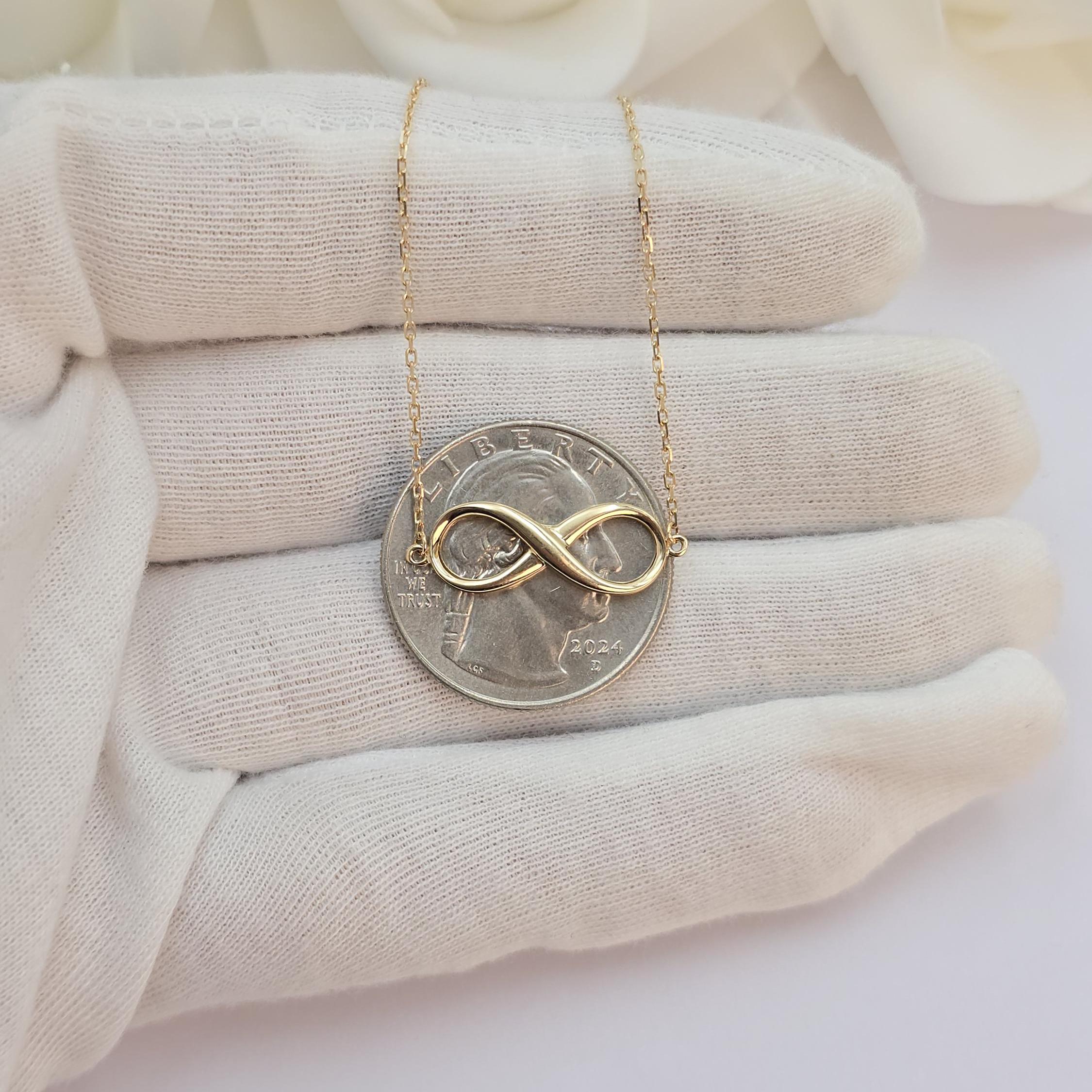 Dainty 14k Gold Infinity Adjustable Bracelet - 7" - Minimalist & Classic - Perfect Gift For Her - Birthday, Mother's day, Christmas Gift