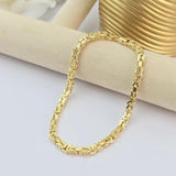 Elegant 14k Gold Byzantine Bracelet - 3.5mm Thick - Classy & Versatile - Perfect Gift