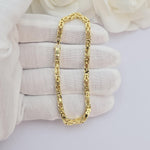 Elegant 14k Gold Byzantine Bracelet - 3.5mm Thick - Classy & Versatile - Perfect Gift