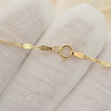 14k Solid Gold ‘Mom’ Pendant Necklace – Elegant Oval Filigree Design - Perfect mother's day, Christmas, Birthday Gift