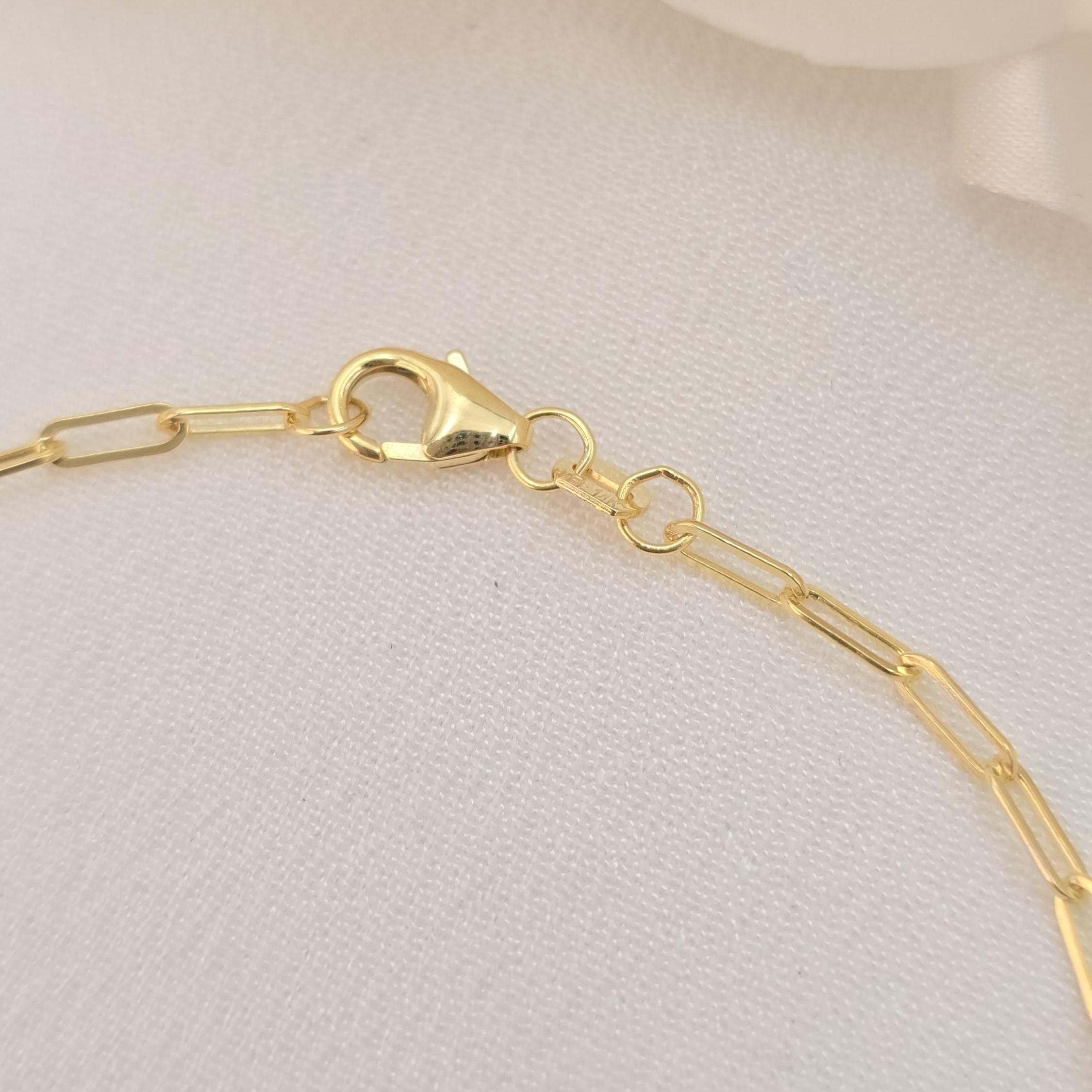Solid 14k Gold "Mama" Paperclip Bracelet - Lovely Mother's Day Gift - Elegant & Meaningful