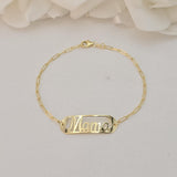Solid 14k Gold "Mama" Paperclip Bracelet - Lovely Mother's Day Gift - Elegant & Meaningful