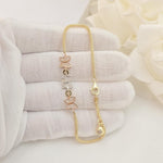TRICOLOR 14K Solid Gold Butterfly Bracelet – Pavé Design - Shiny & Adorable - Modern Jewelry For Her