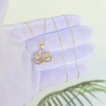 Unique 14K Solid Gold “Mom” Infinity Heart Pendant Necklace - Elegant & Original - Perfect Gift For Her - Everyday Necklace