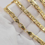 REAL 14k Gold 6.2mm Thick Mariner Chain - Perfect Gift - Fine & Elegant - Christmas, Birthday, Anniversary Gift