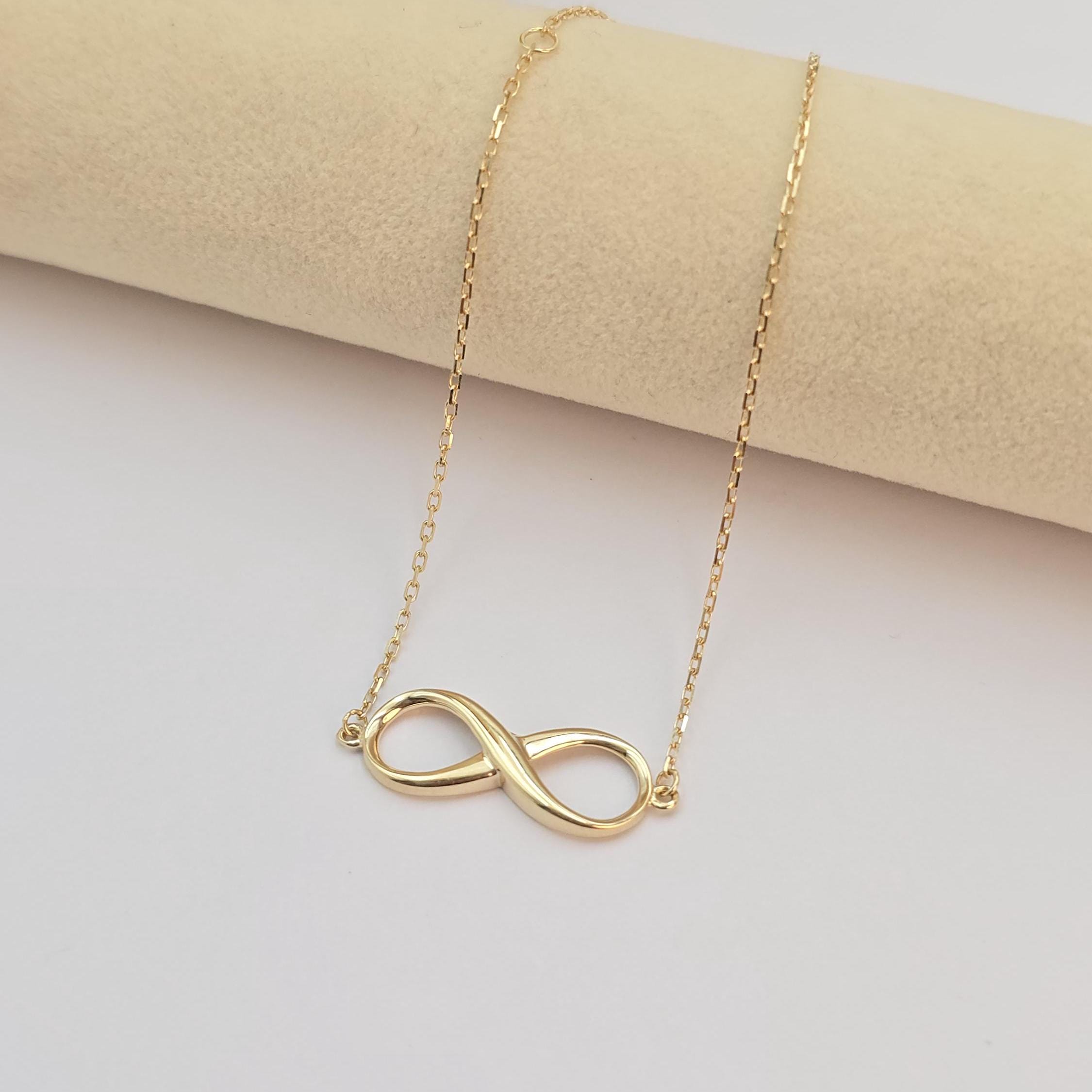 Dainty 14k Gold Infinity Adjustable Bracelet - 7" - Minimalist & Classic - Perfect Gift For Her - Birthday, Mother's day, Christmas Gift