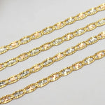 Real 14k Diamond Cut Star Valentino Chains - 16", 18", 20", 22", 24" - 2.7MM Thick - Shiny and Elegant