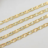 Real 14k Diamond Cut Star Valentino Chains - 16", 18", 20", 22", 24" - 2.7MM Thick - Shiny and Elegant