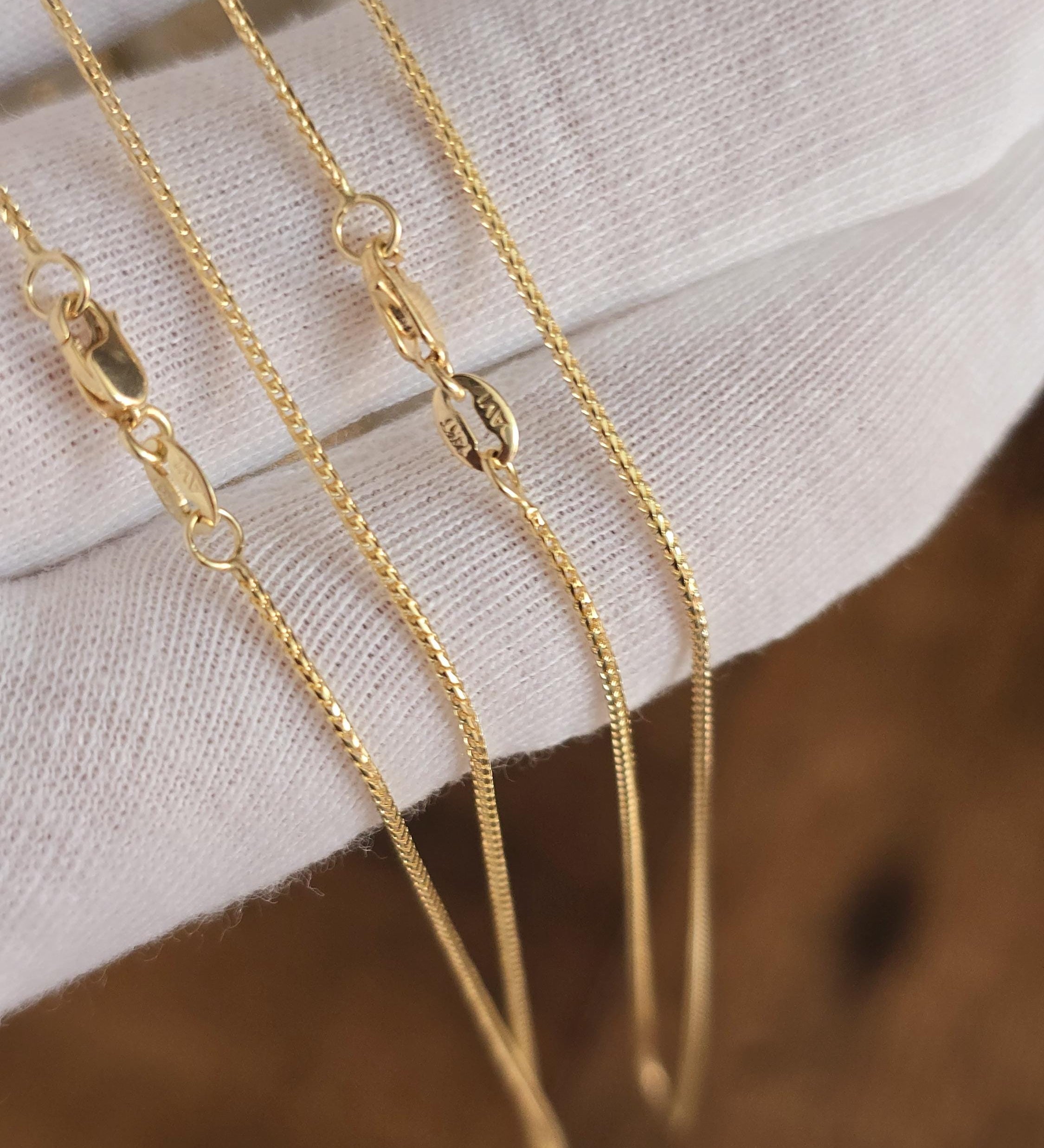 Dainty 1MM Franco Chains - 16" - 24" - Gift For Her - Girls & Women