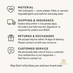 14k Gold Polished Cross Mirror Necklace - 14", 16", 18", 20" - Perfect Gift For Her - Modern Fine Jewelry