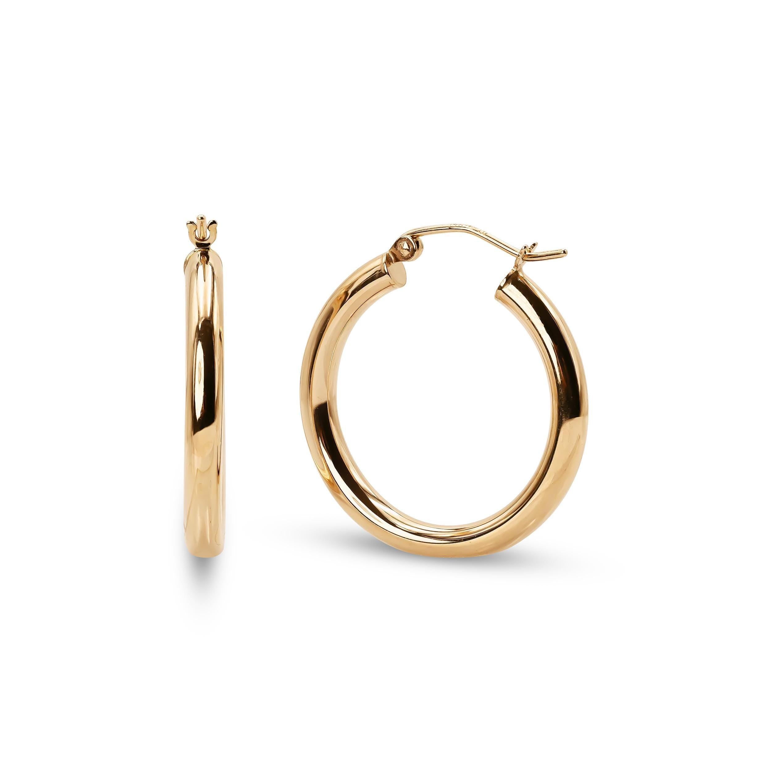 14k 3mm Classic Hoop Earrings