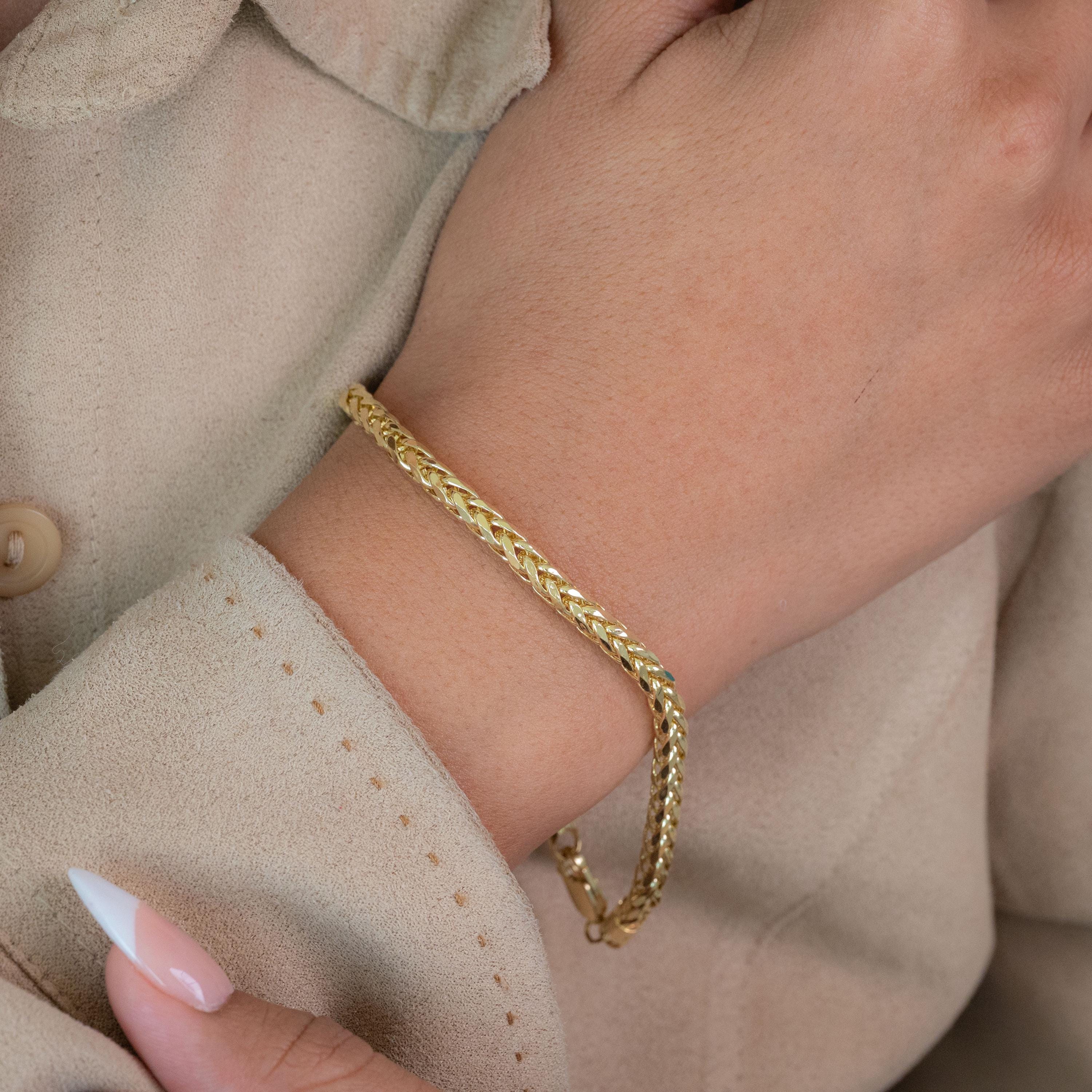 14k Braided Bracelet - 3.4mm & 4.3mm
