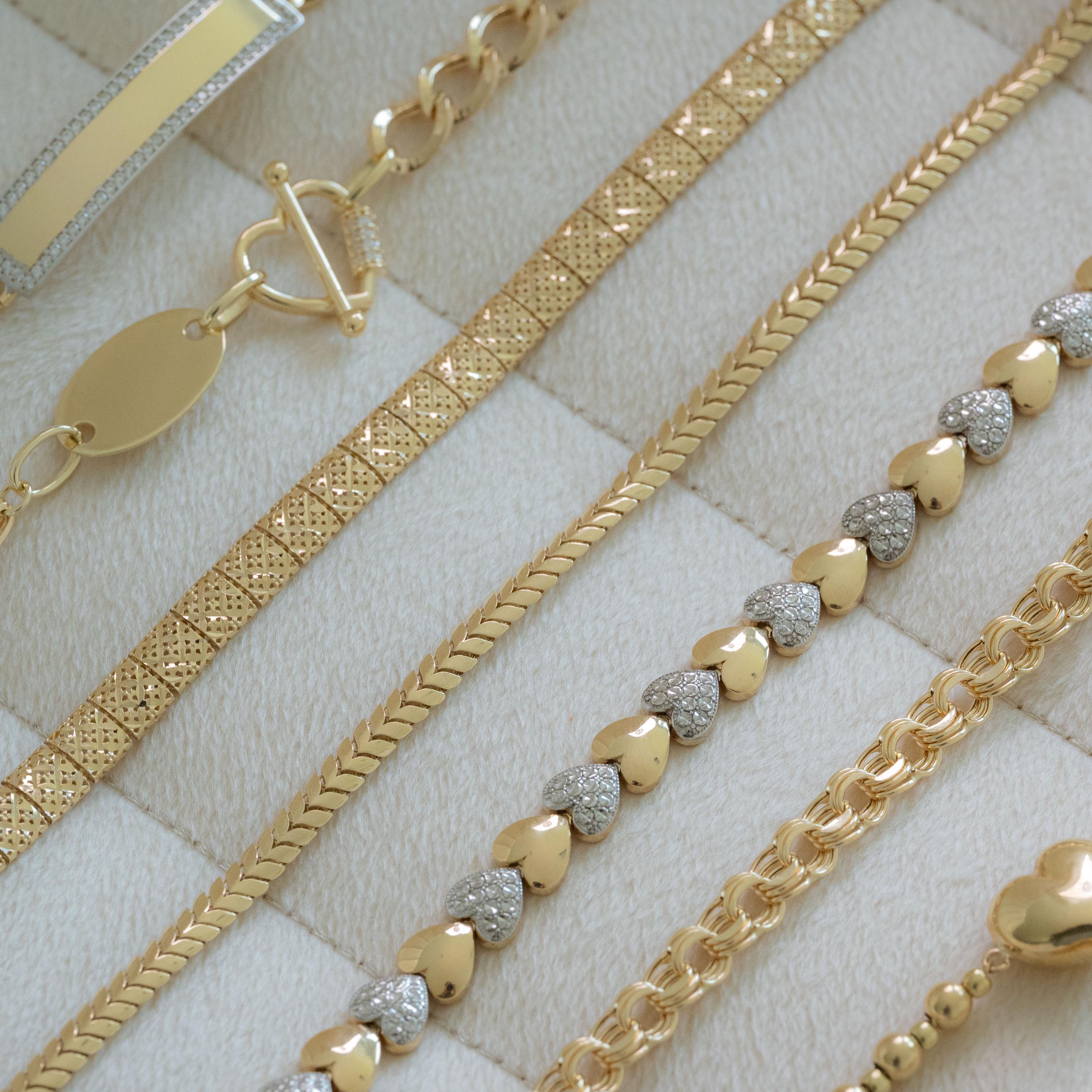 14K Curb & Paperclip Bracelet