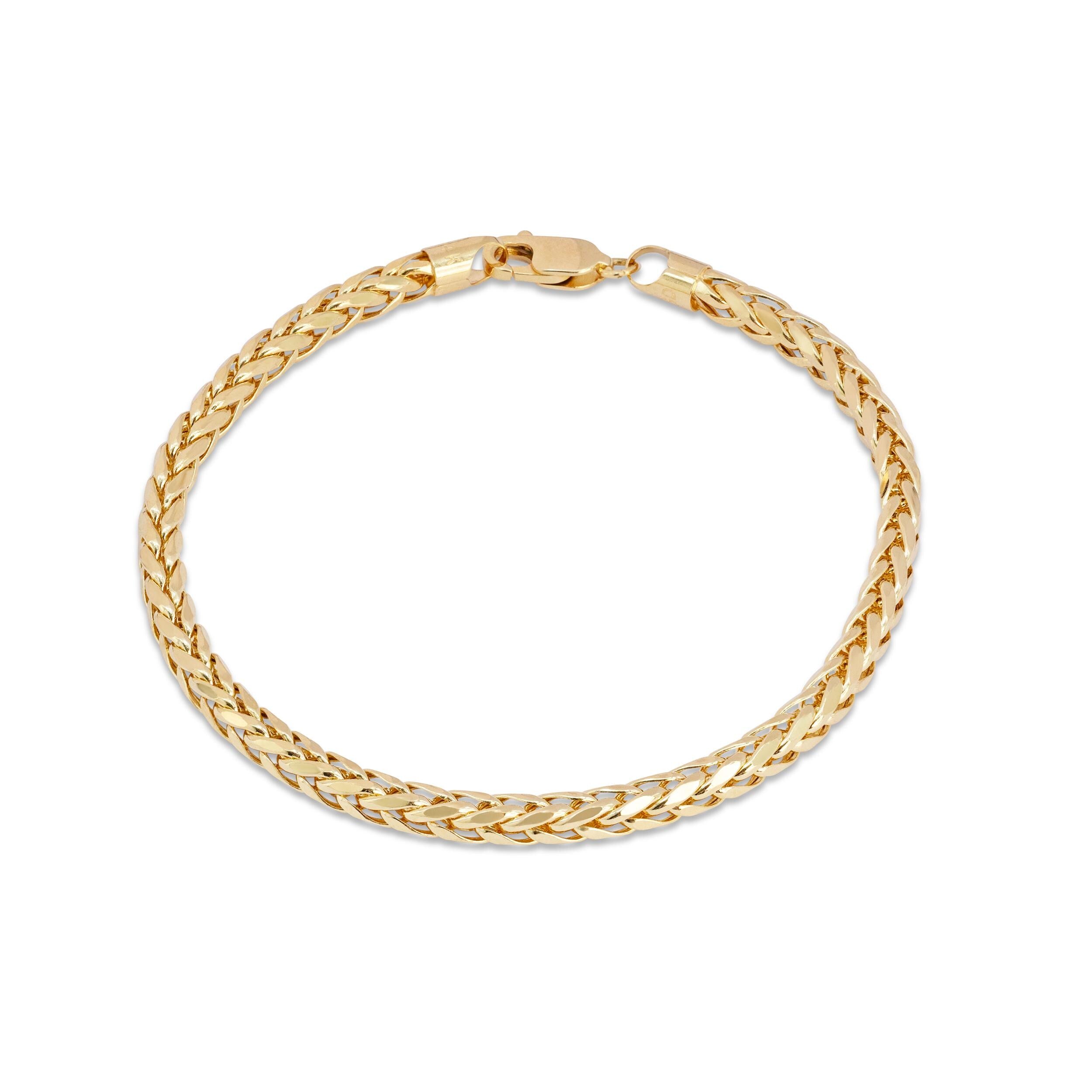 14k Braided Bracelet - 3.4mm & 4.3mm