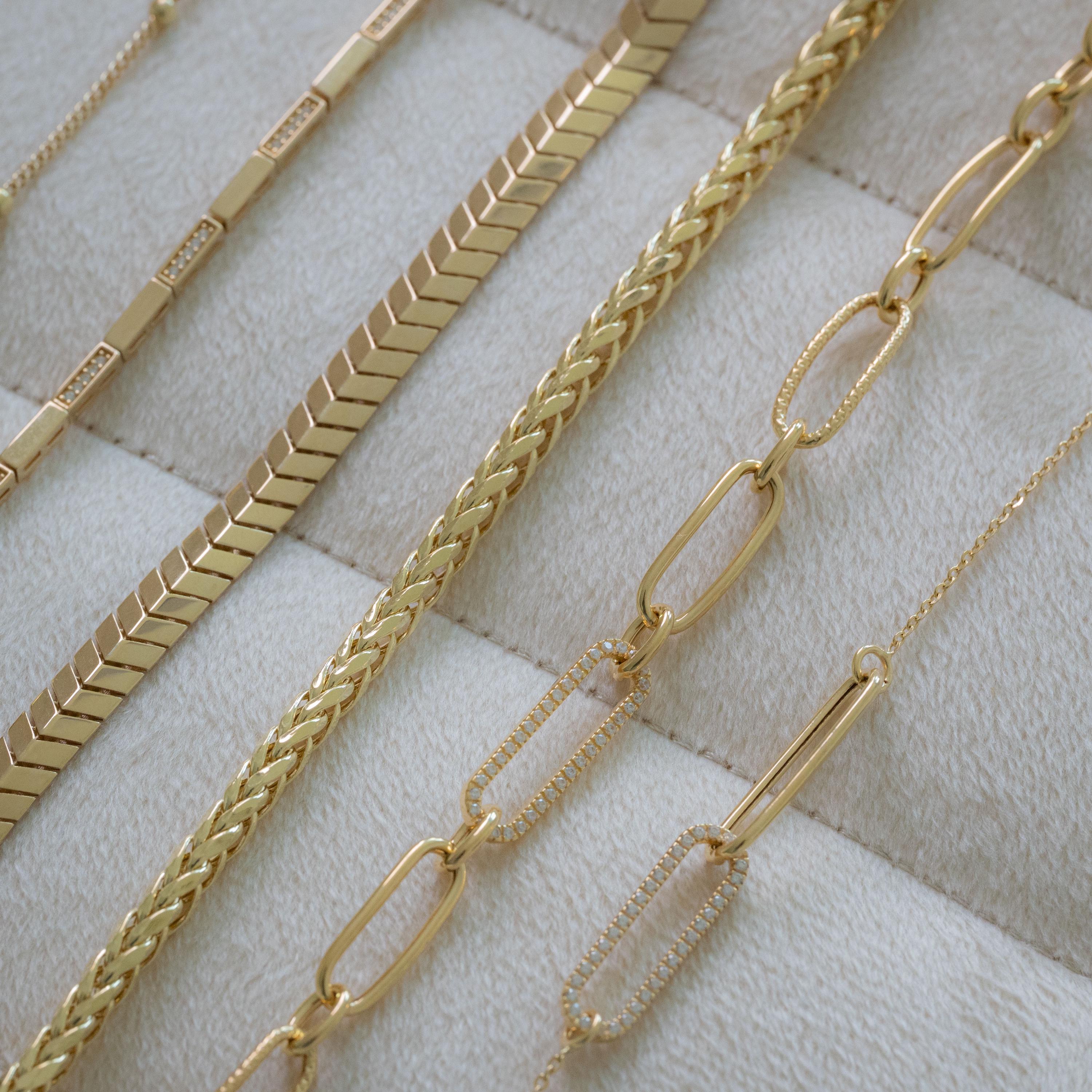 14K Thick Paperclip Bracelet