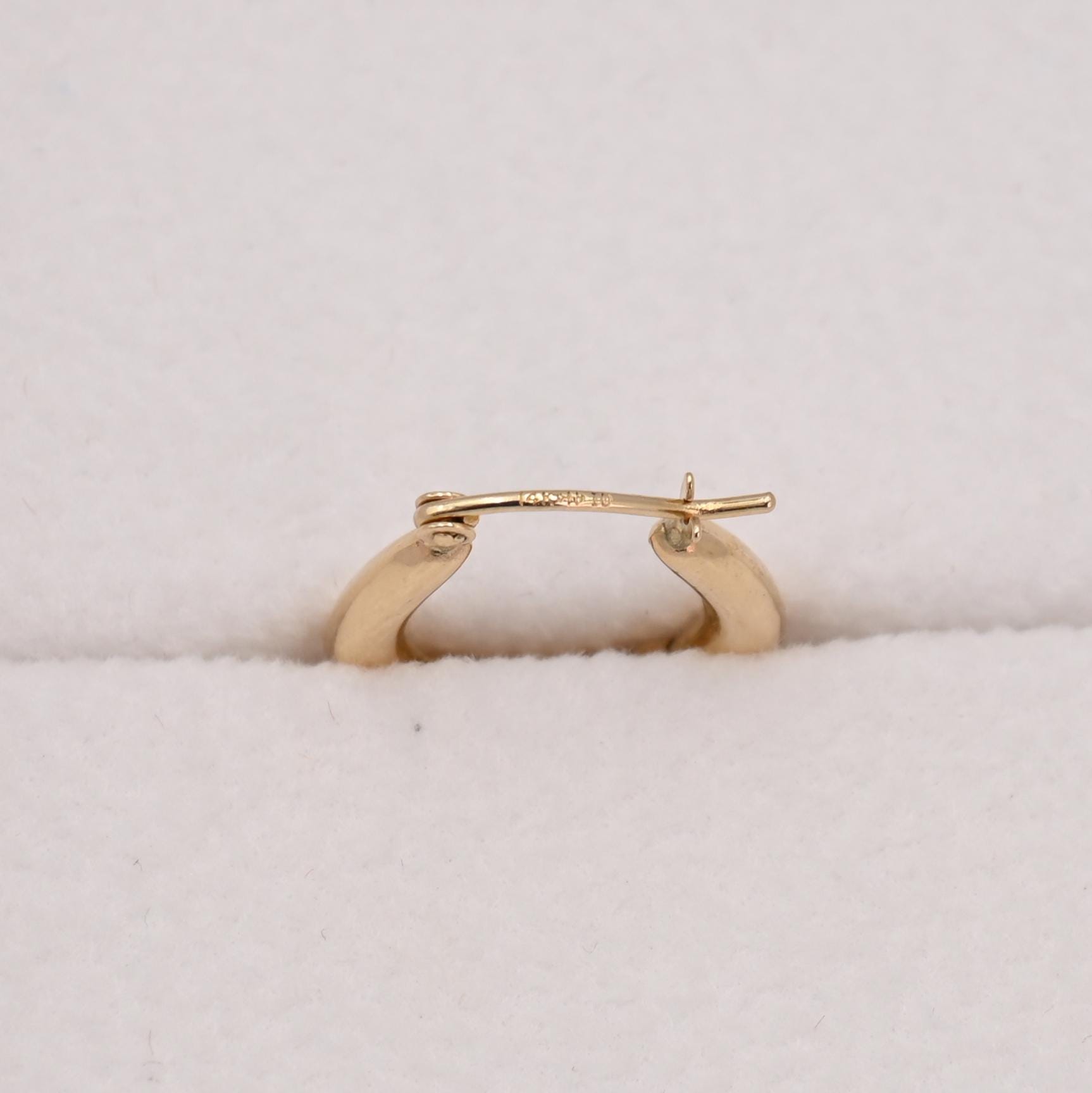 14k Gold Polished Shrimp Hoop Earrings - Fine Jewelry - Perfect For Everyday