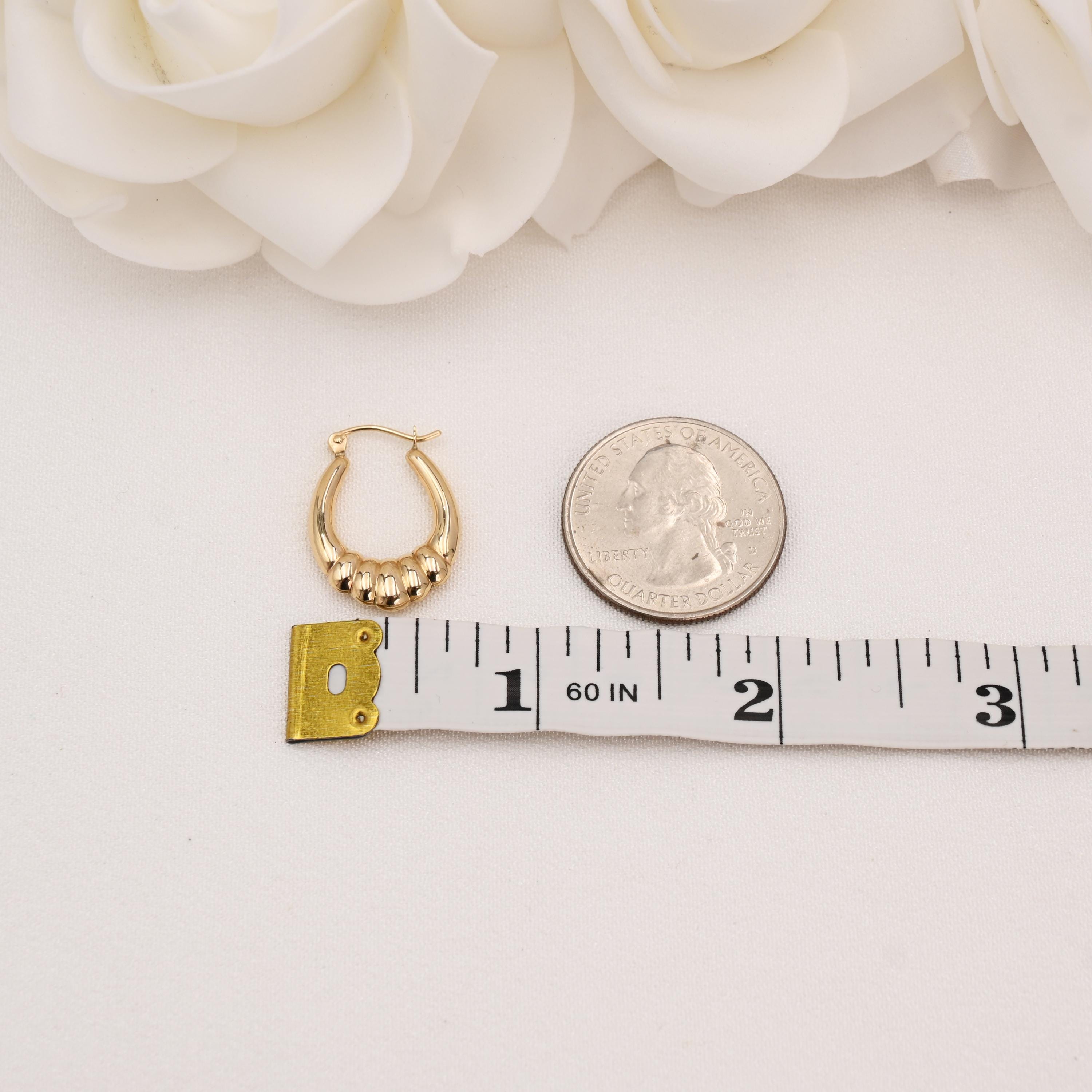 14k Gold Polished Shrimp Hoop Earrings - Fine Jewelry - Perfect For Everyday