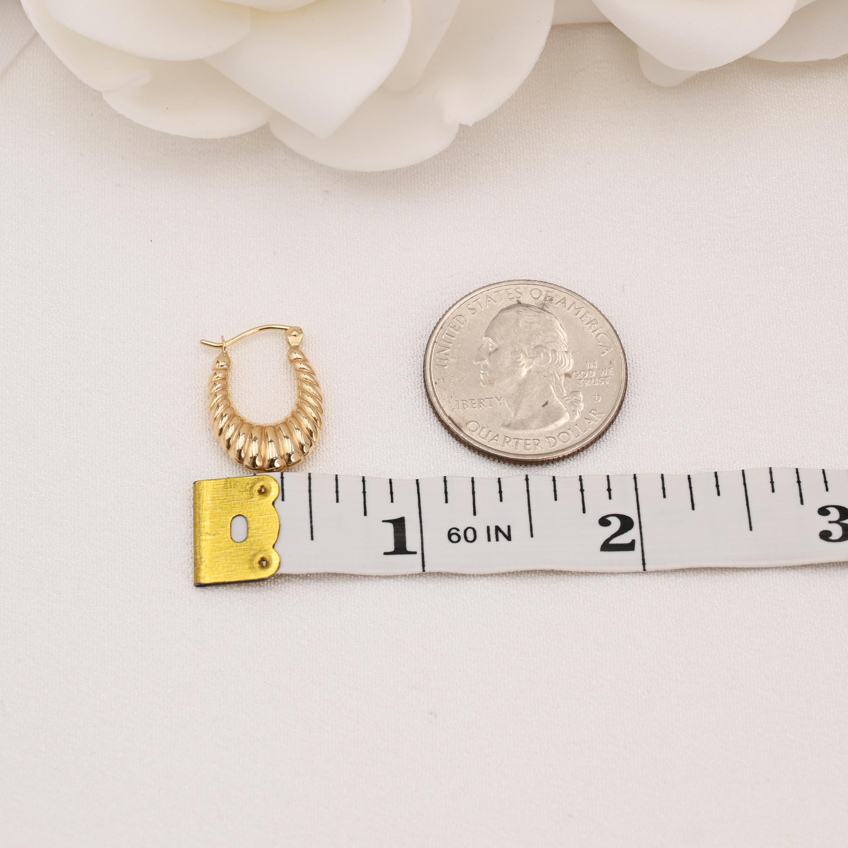 14k Gold Shrimp Hoop Earrings - Everyday Earrings - Perfect Gift For Her