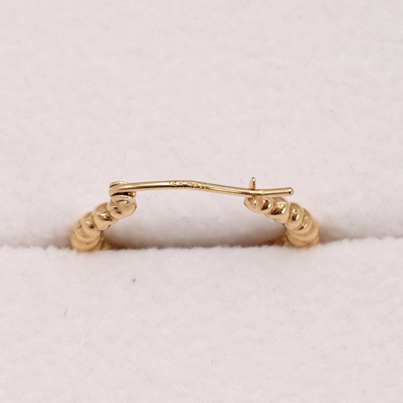 Dainty 14K Gold Puffy Heart Hoop Earrings – 18.9mm Everyday Hoops - Adorable & Comfortable