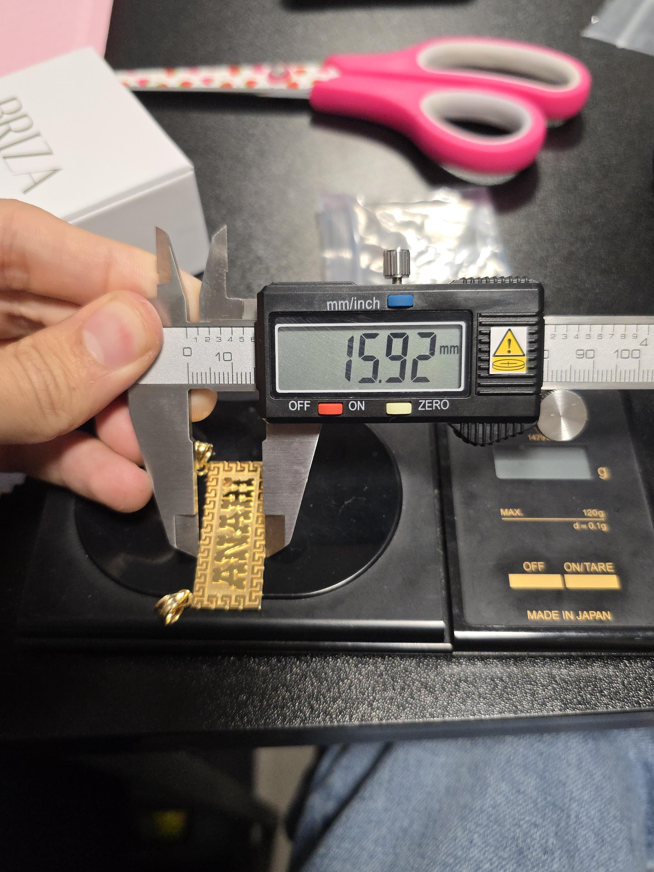 Solid 14k Gold Thick Custom Nameplate - Greek pattern - Unisex - Unique & Everlasting