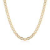 Solid 14k Gold Mariner Chain - 16, 18, 20, 22, 24 Inches - 3.1mm - Shiny And Elegant - Unisex -Perfect Gift