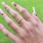 Solid Dainty 14k Gold Twist Band - Wedding Band- Stackable Rings - For Her - Yellow Gold