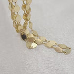 Solid 14k Gold Fancy Oval Mirror Link Necklace - Modern & Shiny - 16, 18 Inches - Elegant Necklace For Her