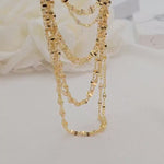 Solid 14k Gold Unique Mariner Mirror Necklace - 16", 18", 20", 22", 24" - 2.5MM - Shiny & Modern - Perfect Gift For Her
