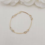 14k Gold Infinity Bracelet - 7.5 Inches - Modern Jewelry - For Her