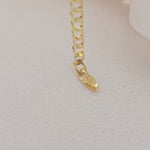 Fully Solid 14k Gold Square Curb Bracelet - 3.2mm - Unisex - Elegant & Timeless