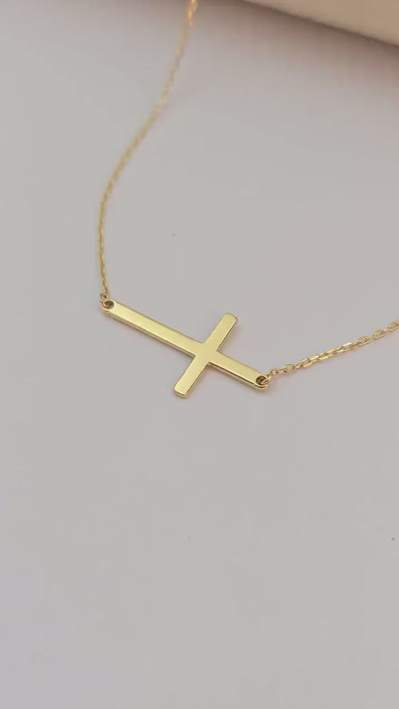 Dainty 14k Gold Adjustable Cross Bracelet - Minimalist piece for her - Fine Jewelry - Gift For Her