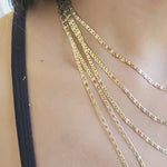 Solid 14k Gold Plain Yellow Valentino Chains - Unisex - For Her/For Him - Shiny & Sparkling