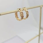 Thick 14k Gold Double Twisted Hoop Earrings - 5mm Thick - Stunning look - Unique Piece - Gift For Her
