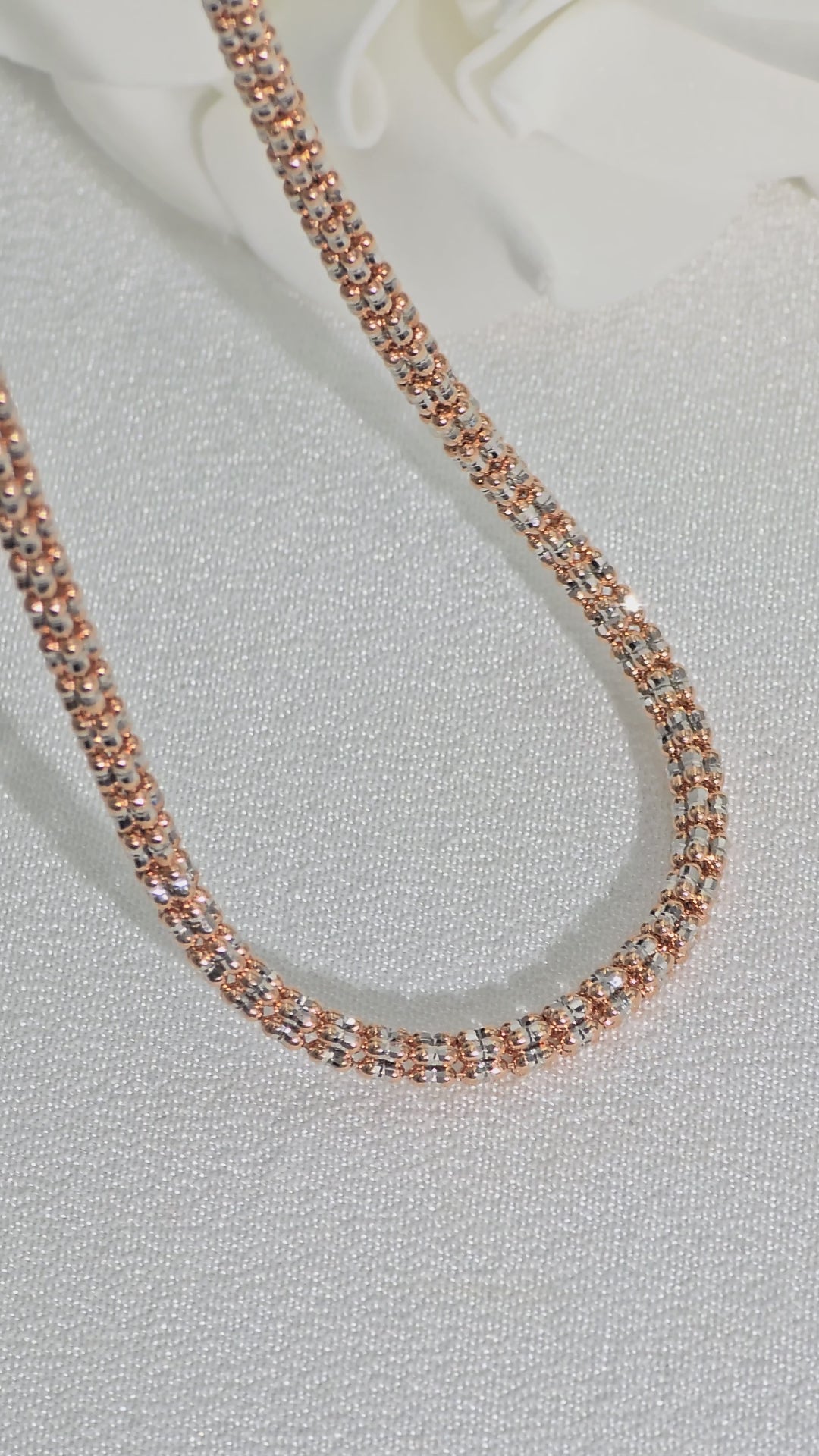14k Rose Gold Ice Chain - 3mm