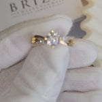 14K Gold Bypass CZ Engagement Ring – 6.2mm -  Elegant & Classy - Fine Jewelry For Her