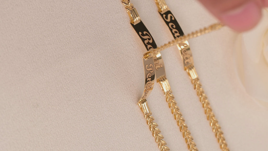 14k Baby Leaf ID Bracelet