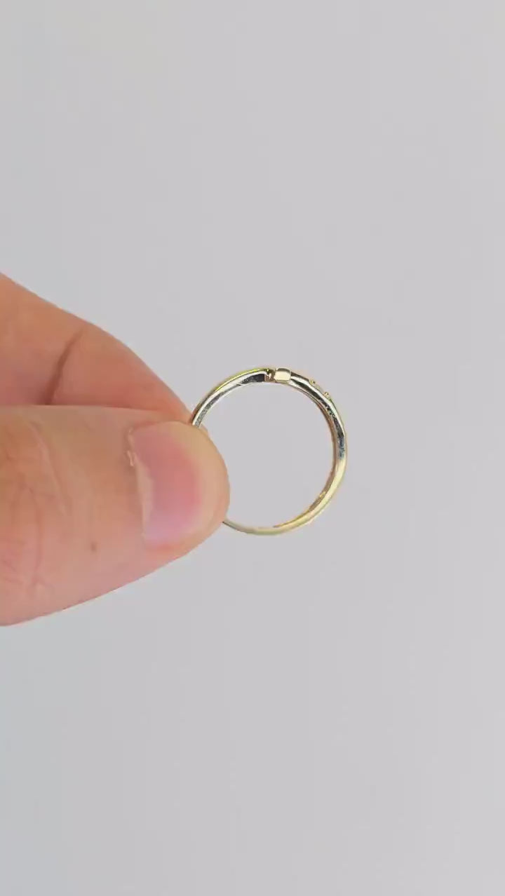 Dainty 14k Gold Cross Ring - CZ - Minimalist & Elegant - Modern Fine Gold Jewelry - Perfect Gift For Her