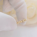Dainty 14k Gold U link Ring - Stackable - For Her - Minimalist Jewelry