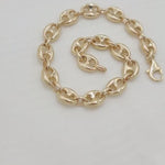 Real 14K Gold Puffed Mariner 8mm Bracelet - For Men - For Women - Fine jewelry