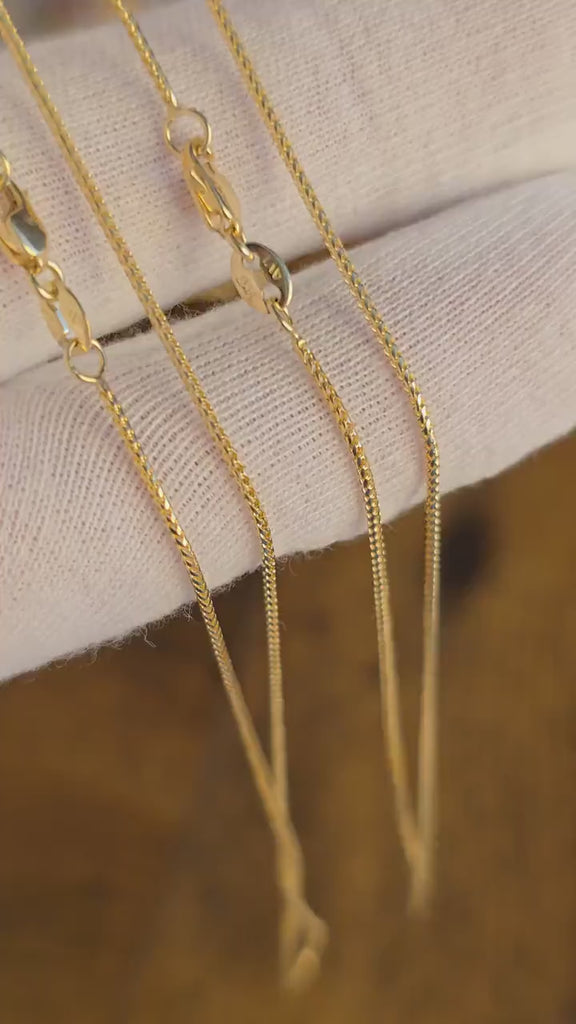 Dainty 1MM Franco Chains - 16" - 24" - Gift For Her - Girls & Women