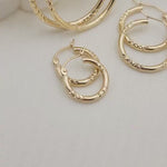 14k Gold Diamond Cut 2MM Hoops Tubes Earrings - 30mm, 20mm, 15mm - Real 14k - Lightweight & Everlasting - Perfect For Women and girls