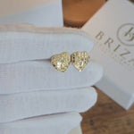 Fully Solid 14k Heatt Nugget Earrings