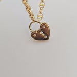 Unique 14k gold Heart Locket Bracelet - Unique & Elegant Piece - 7+1 inches - Perfect Gift For Her
