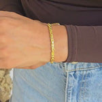 Elegant 14k Gold Byzantine Bracelet - 3.5mm Thick - Classy & Versatile - Perfect Gift