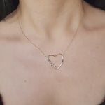 Solid 14k Gold Large Mom Charm Necklace - Cursive mom necklace - 18 inches - Adjustable - Perfect Gift For Her