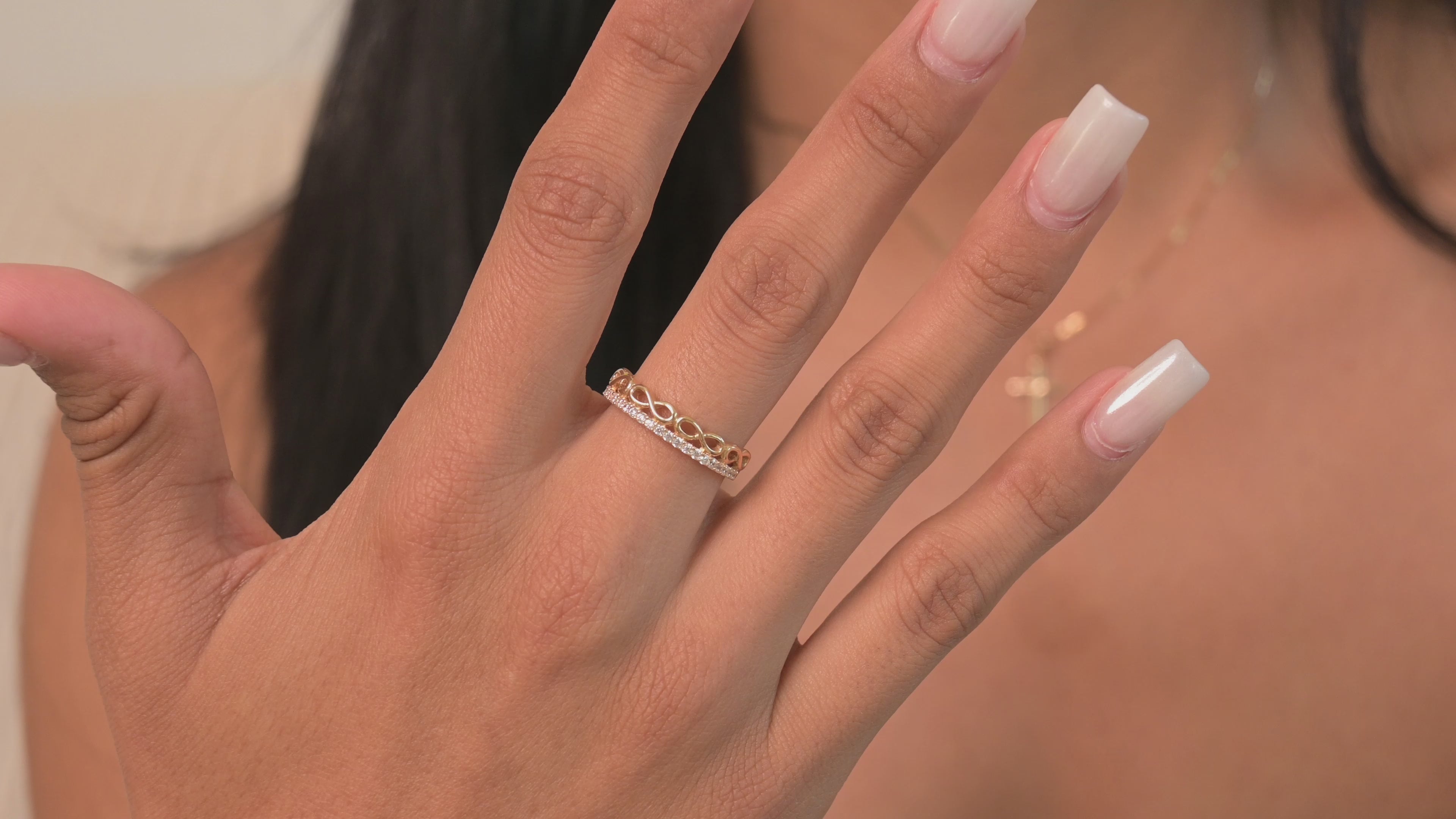 14k Infinity CZ Ring
