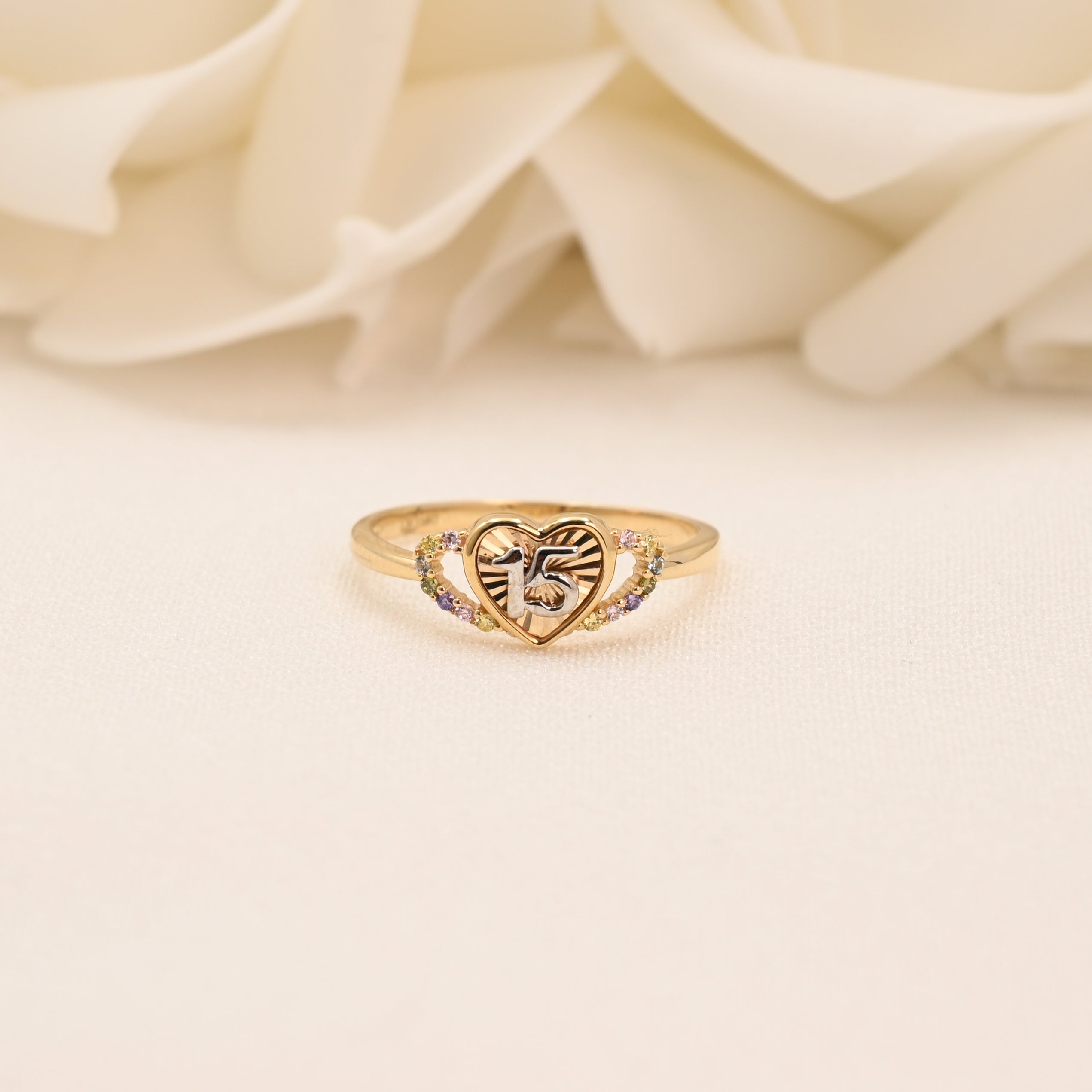 14k Quince Heart Ring
