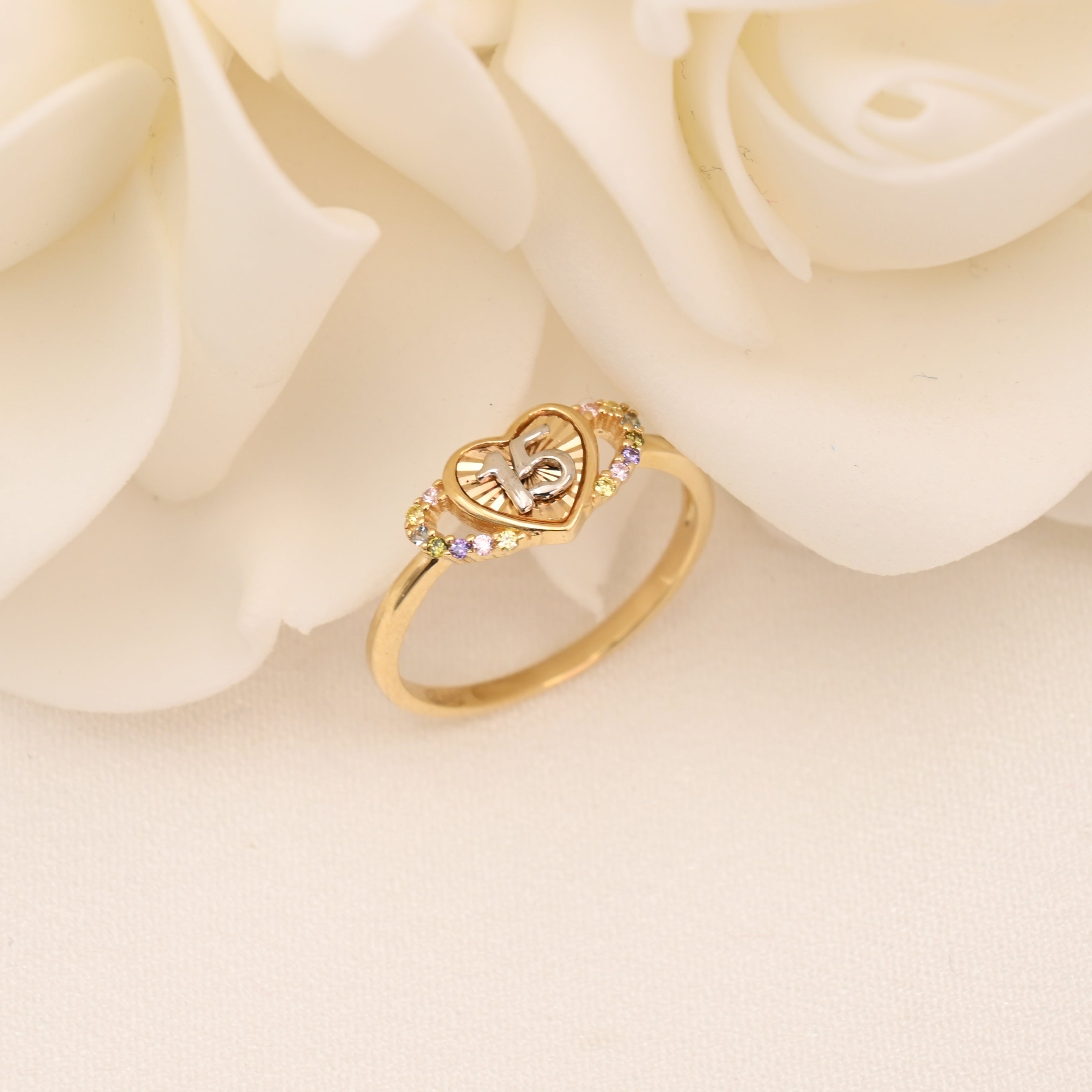 14k Quince Heart Ring